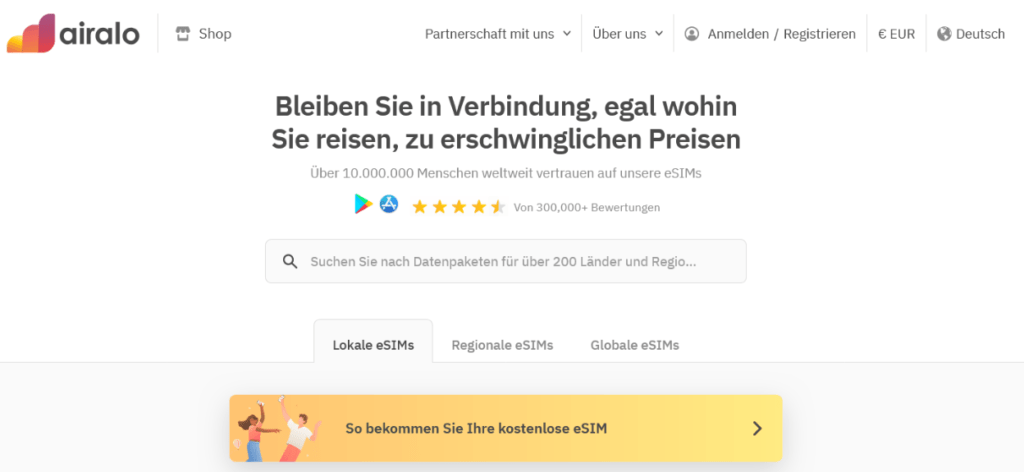 eSIM-Anbieter für Aruba – Airalo