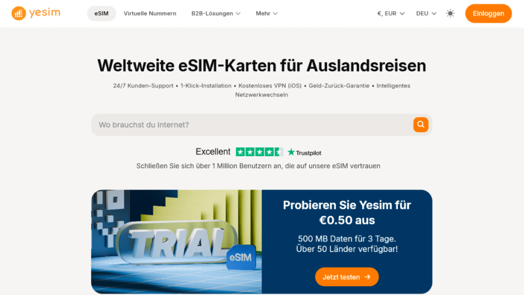 eSIM-Anbieter für Griechenland - Yesim