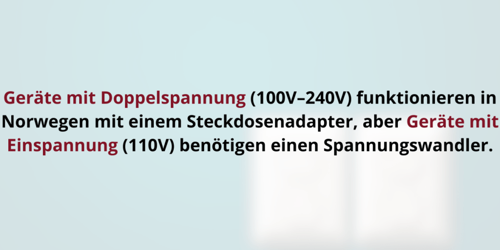 Stromadapter oder Spannungswandler für Norwegen – was du brauchst