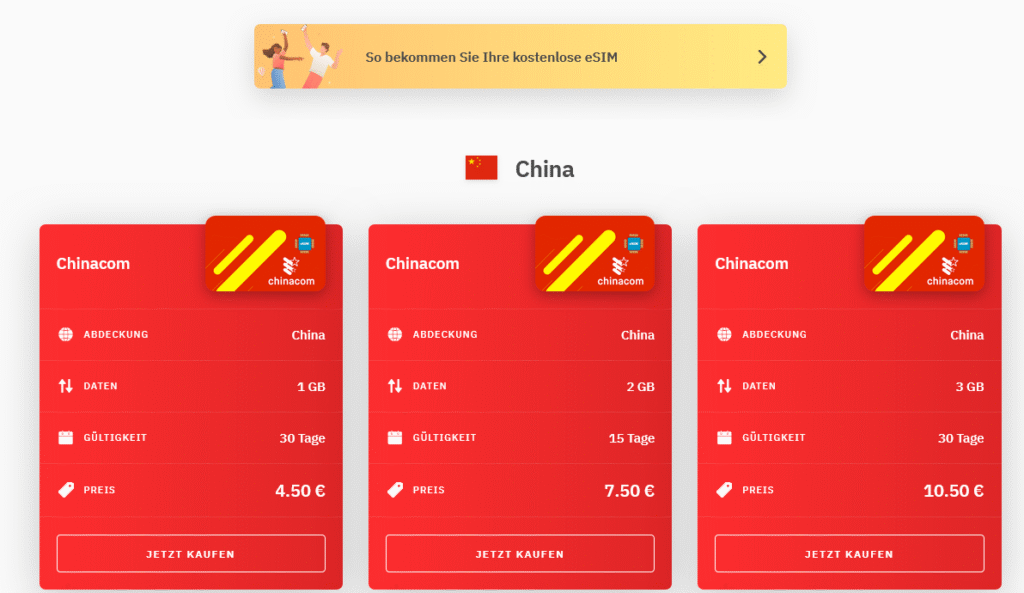 eSIM-Anbieter China: Airalo