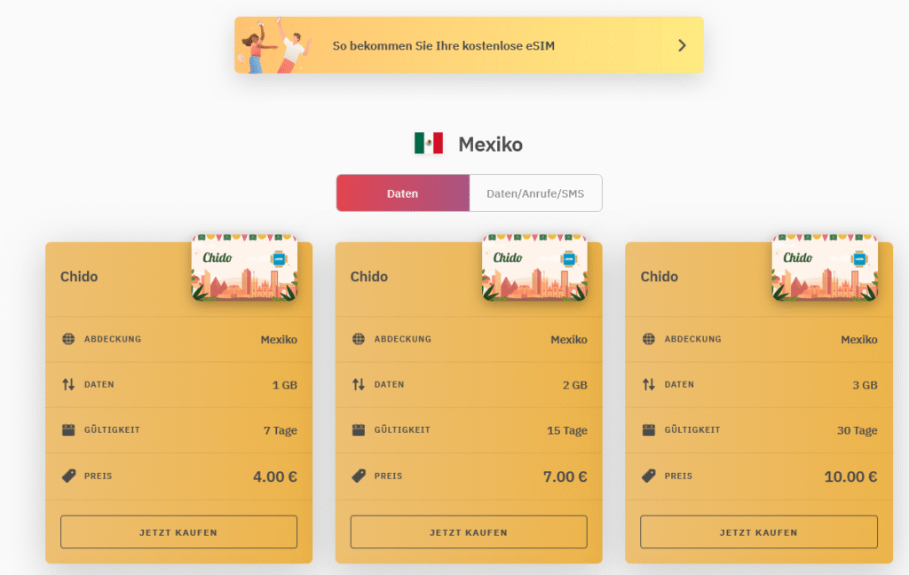 eSIM-Anbieter Mexiko: Airalo