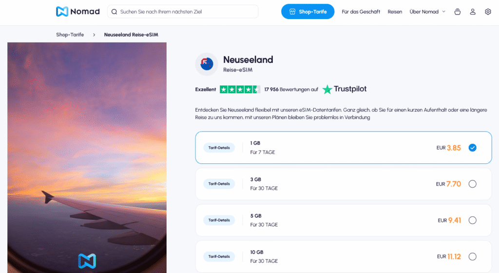 eSIM-Anbieter Neuseeland: Nomad