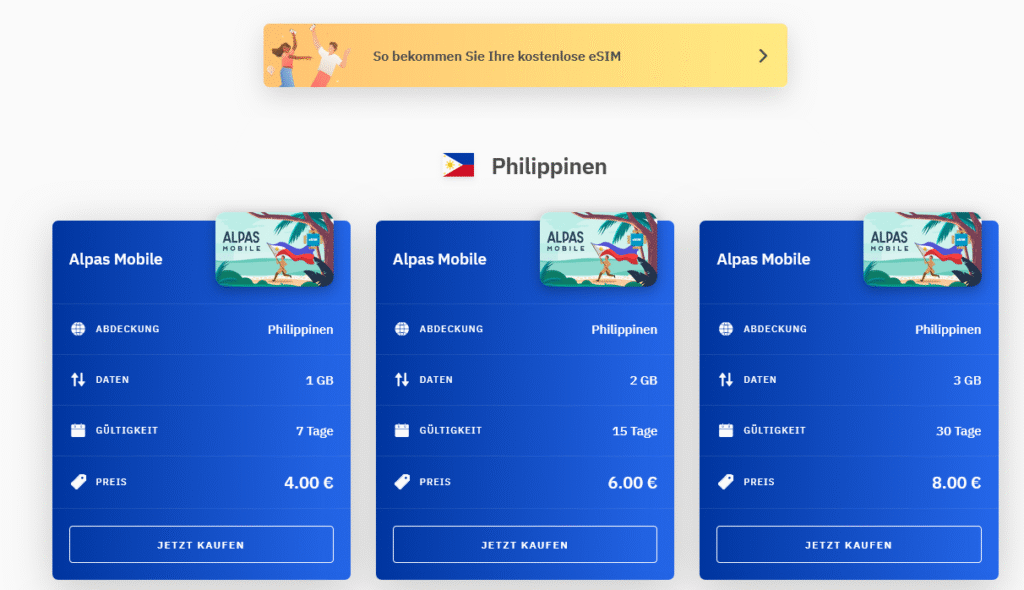 eSIM-Anbieter Philippinen: Airalo