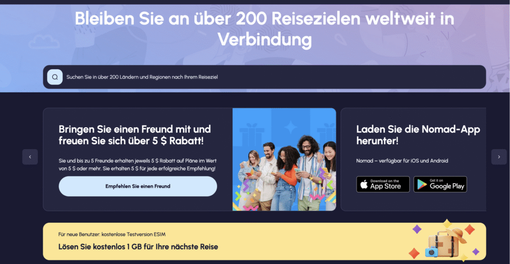 Nomad eSIM für Japan – flexible Datenpläne einfach per App verwalten