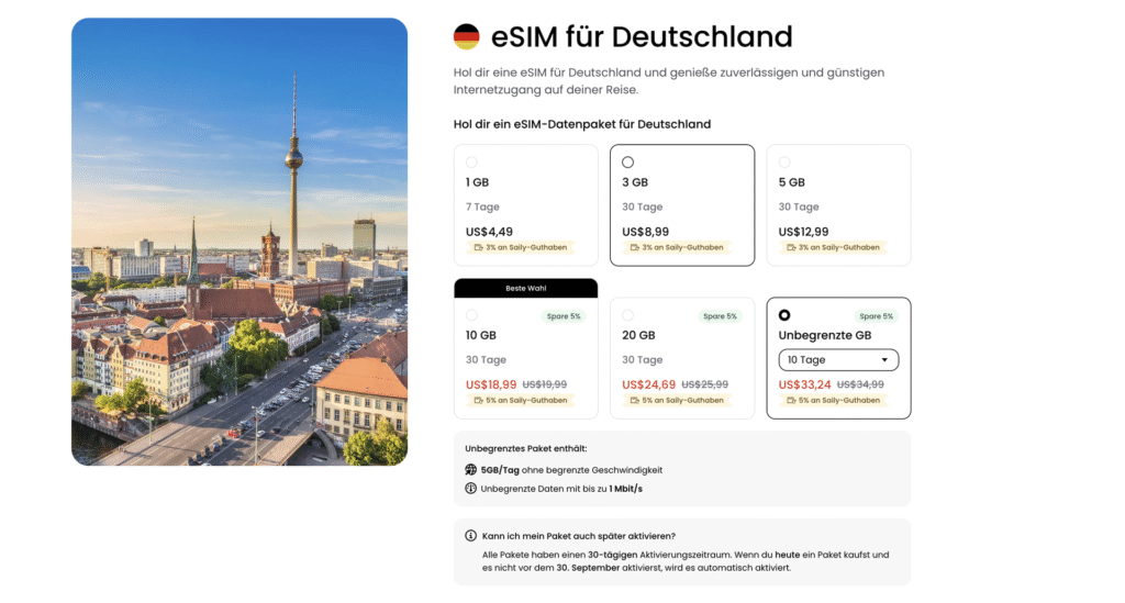 eSIM-Anbieter Deutschland: Saily