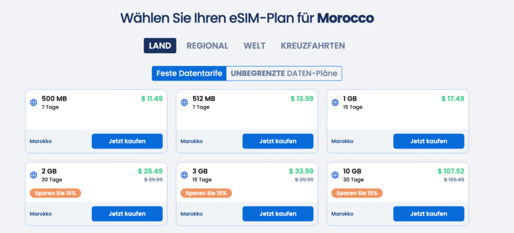 eSIM Marokko Yesim