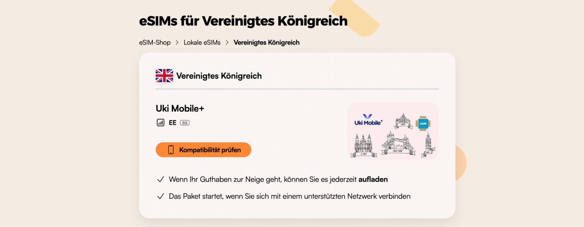 eSIM England Airalo – günstige Europa-Pakete für Reisen durch UK und die EU