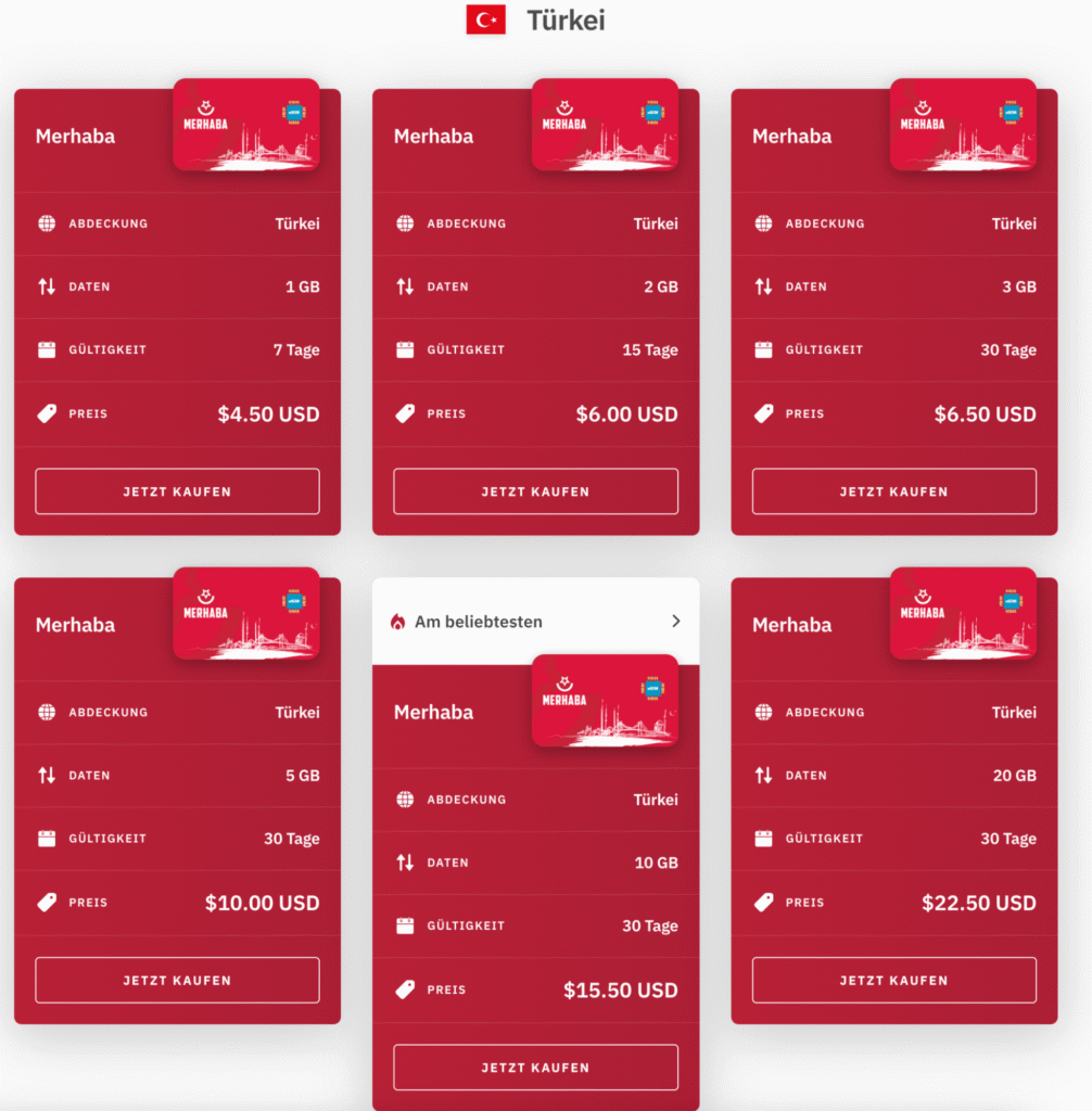 eSIM Türkei Airalo – flexible und günstige Datenpakete mit Hotspot-Funktion
