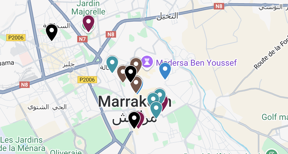 Mapa interactivo de Marrakech