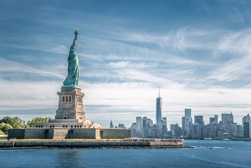Nueva York con la estatua de la libertad