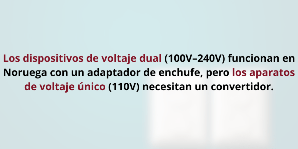 Doppia o singola tensione: serve un convertitore in Norvegia