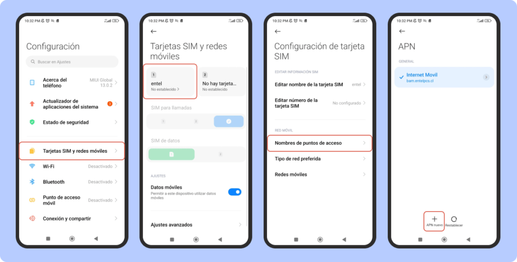 APN CONFIGURACIÓN ANDROID PASO 1