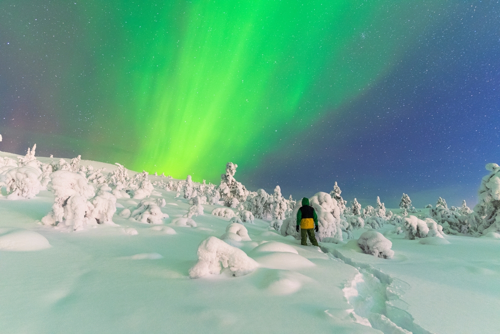 donde ver auroras boreales: finlandia