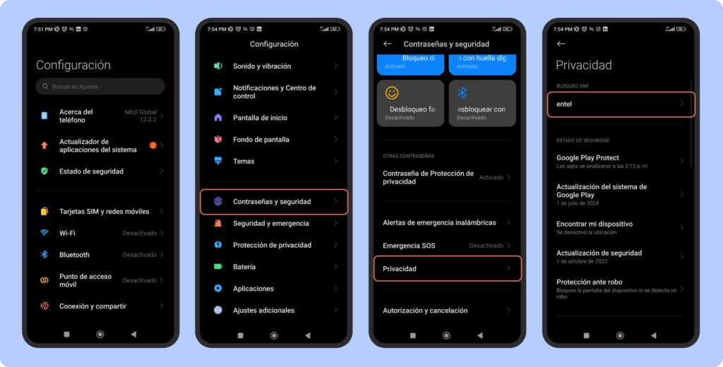 CAMBIAR EL PIN DE LA SIM XIAOMI 1
