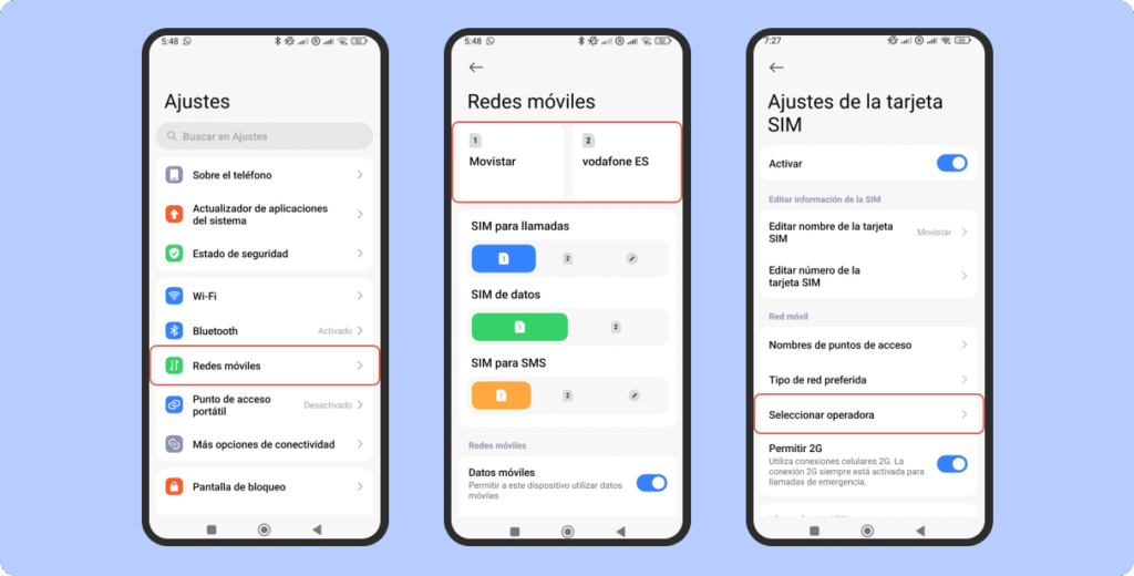 ¿Qué significa_3.Activa la selección automática de red - Android