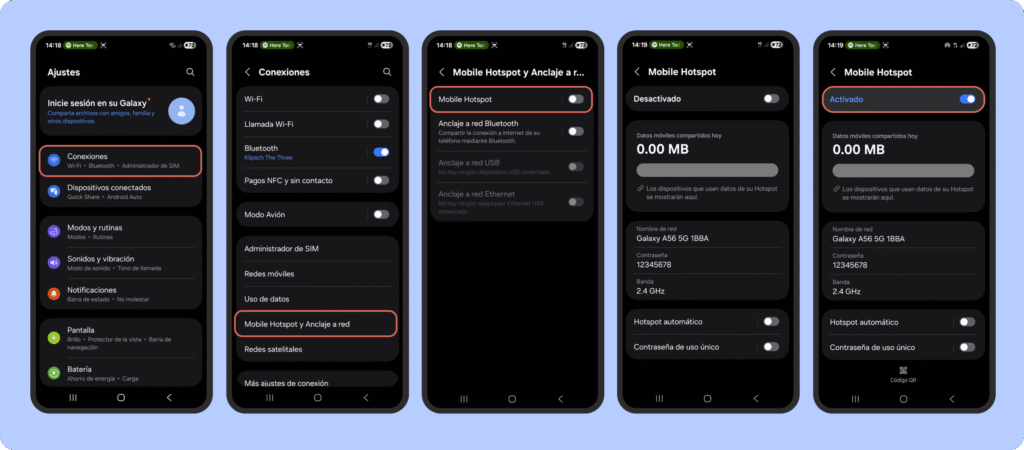 Cómo activar tethering paso a paso en android (pantallazos)