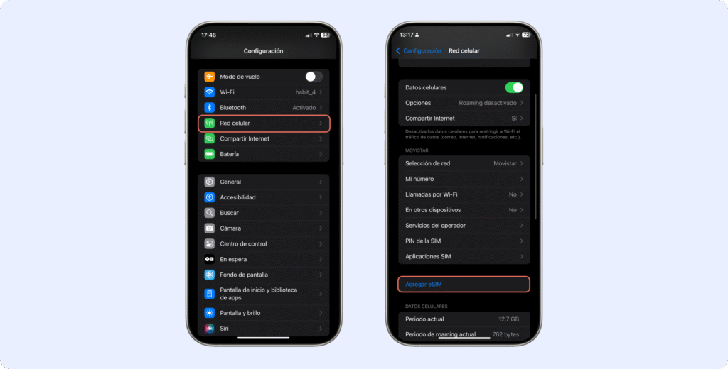 Cómo activar una eSIM en iPhone paso a paso (pantallazos con indicaciones)