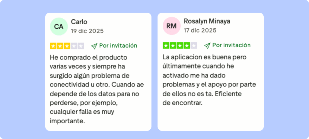 Opiniones de Airalo en Trust Pilot