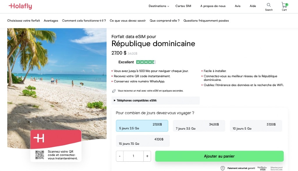 internet République dominicaine forfait mobile itinerance prepayee