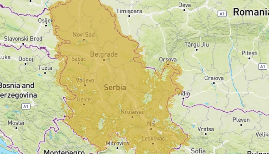 internet Serbie forfait mobile itinerance prepayee