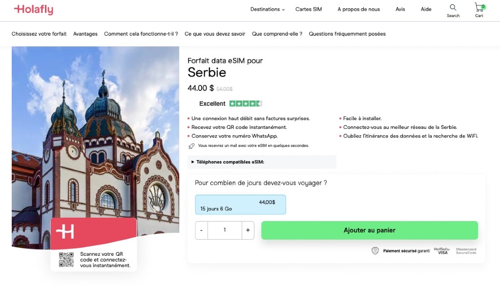 internet Serbie forfait mobile itinerance prepayee