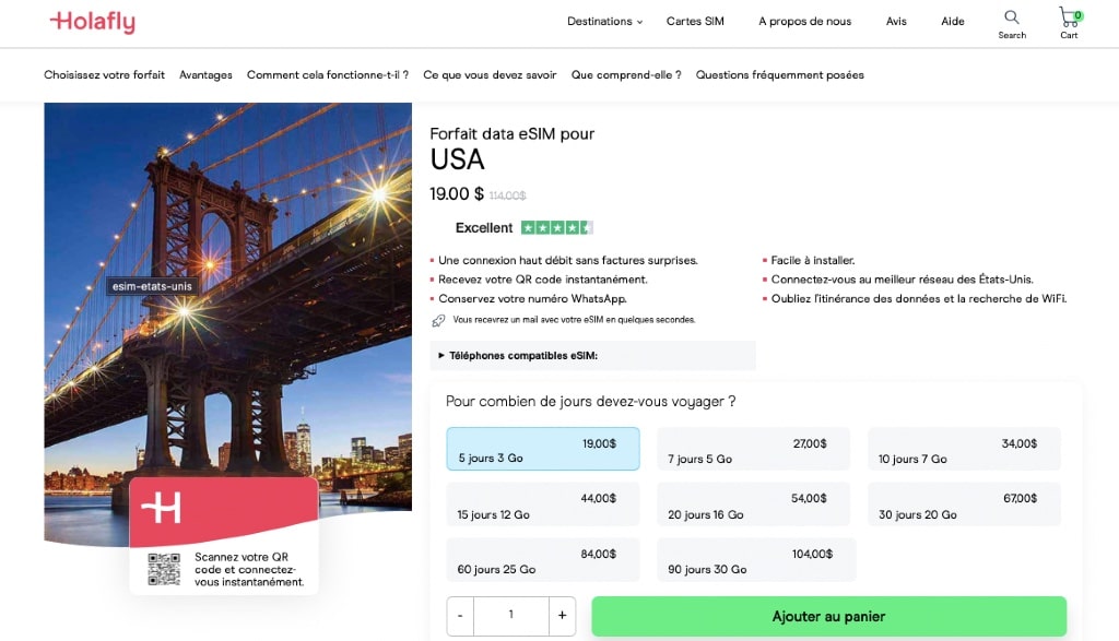 internet usa forfait mobile itinerance prepayee