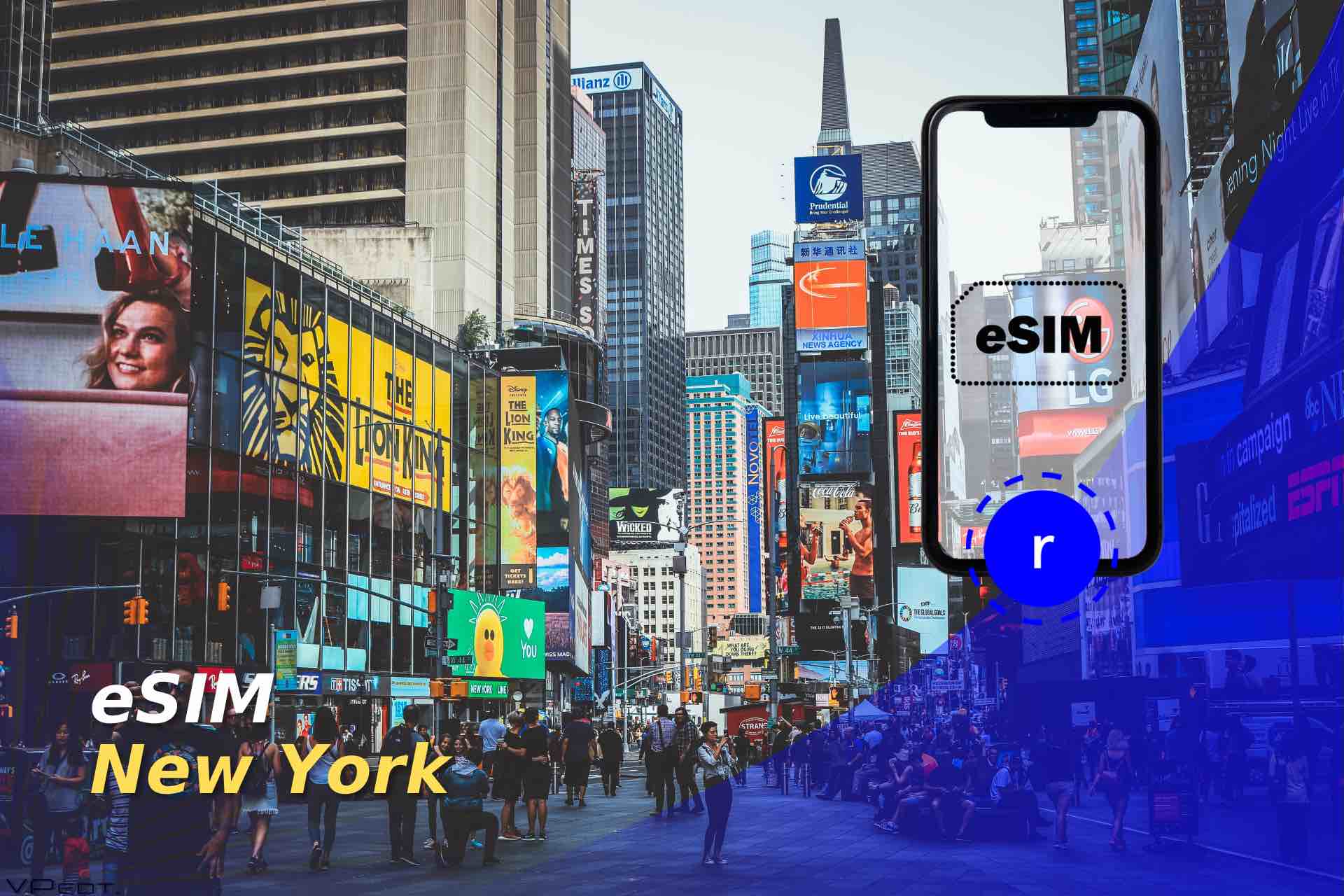 esim carte new york prepayee états uni USA