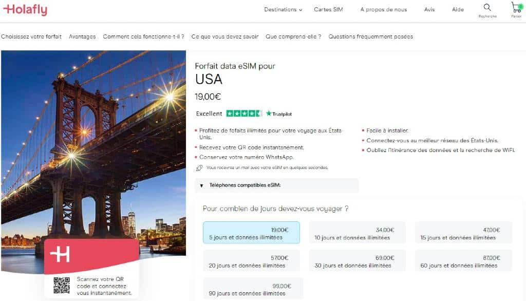 internet etats unis forfait mobile itinerance prepayee