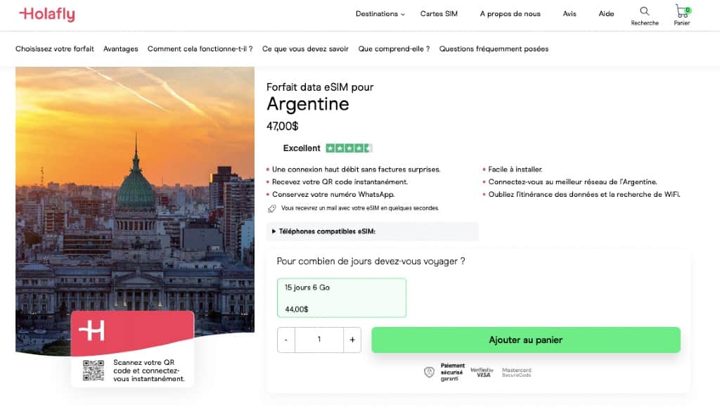 internet argentine forfait mobile itinerance prepayee