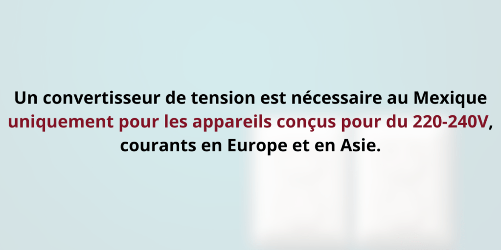 Convertisseur de tension pour le Mexique
