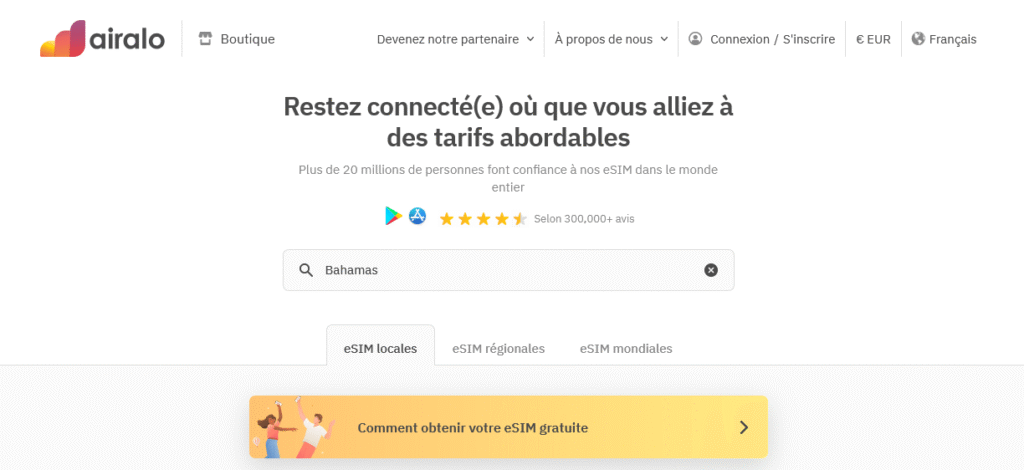 Airalo, eSIM pour voyager – quand partir aux Bahamas et profiter d’internet mobile