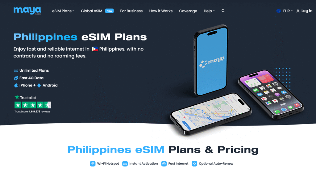 Fournisseurs eSIM Philippines : Maya Mobile