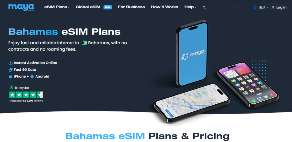 Maya Mobile, opérateur eSIM – quand partir aux Bahamas et choisir la meilleure connexion