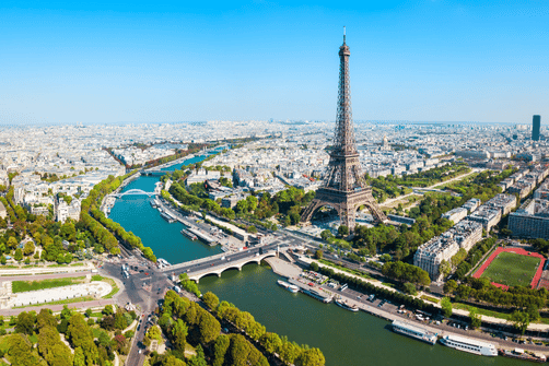 Vue panoramique de Paris avec la tour Eiffel – quand partir en France