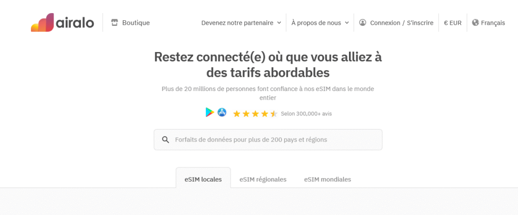 Airalo – fournisseur d’eSIM pour le Maroc