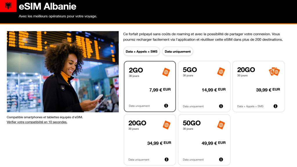eSIM Orange Albania