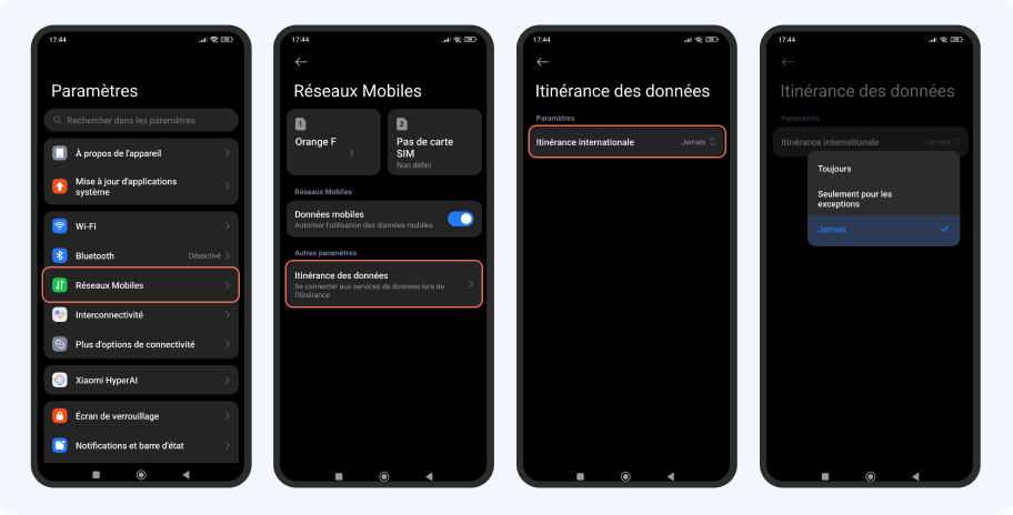 Comment activer le roaming Free sur Android en Croatie