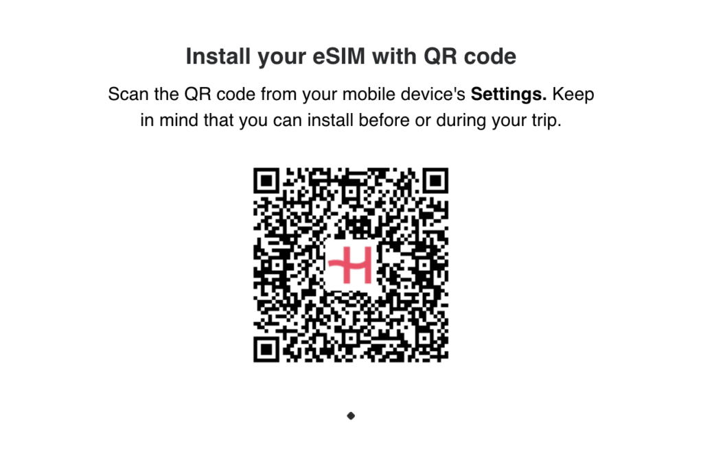 Activation de l’eSIM Holafly avec un QR code
