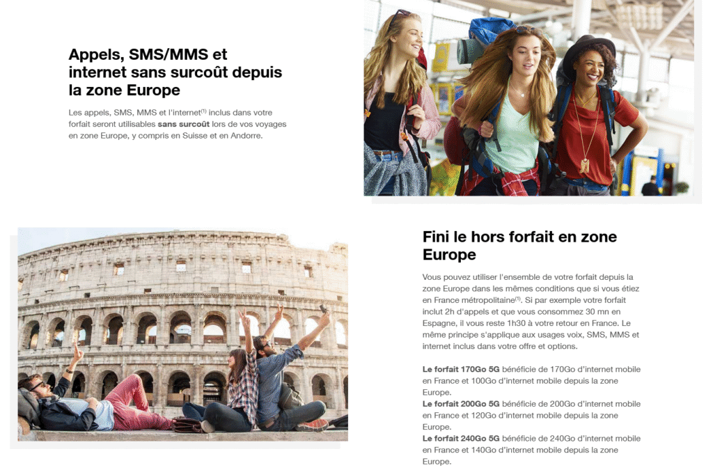 Tarifs Orange pour le Royaume-Uni