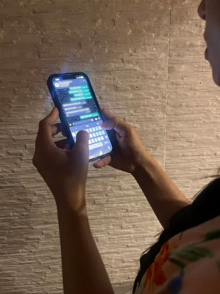 Envoi de message via WhatsApp.