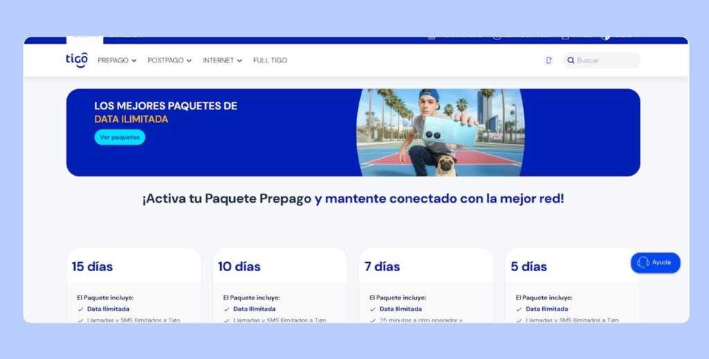 Offre Tigo avec forfaits prépayés et data illimitée au Panama
