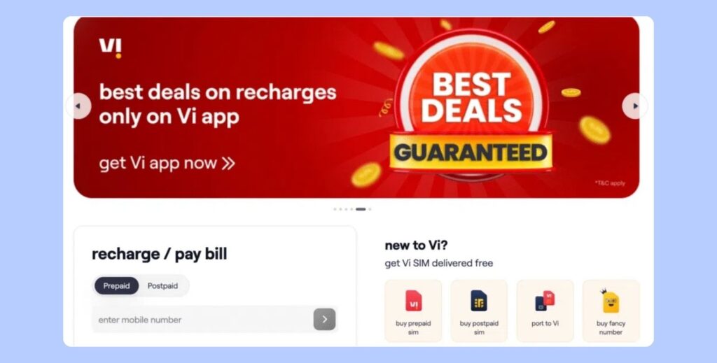 Offre Vi pour carte SIM prépayée en Inde