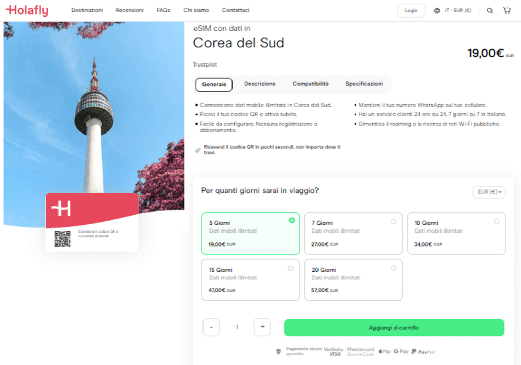 internet in corea, esim internet, viaggiare in corea del sud