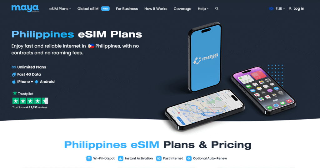 Fornitori eSIM Filippine: Maya Mobile