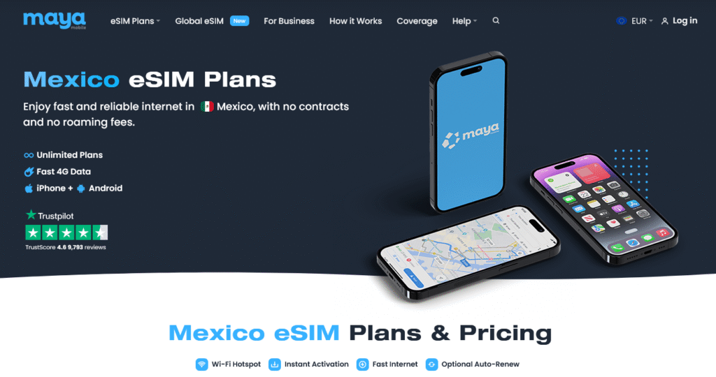 Fornitori eSIM Messico: Maya Mobile