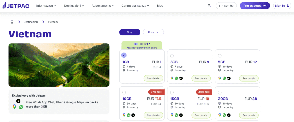 Fornitori eSIM Vietnam: Holafly