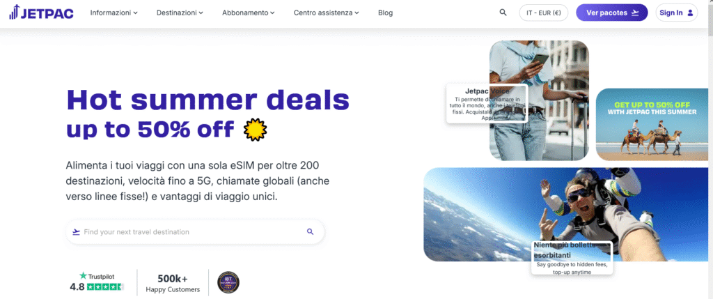 eSIM Jetpac per il Portogallo – pacchetti flessibili e lounge incluse in caso di ritardi