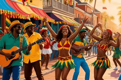 Quando andare in Giamaica – feste di strada con musica e balli caraibici