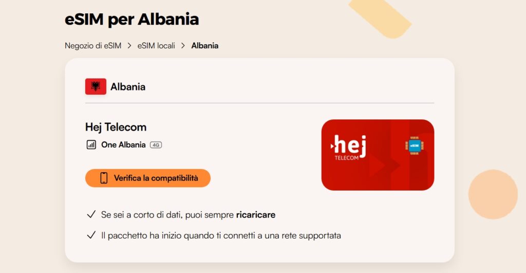 Airalo eSIM Albania – soluzione economica e flessibile per gestire la connessione con app intuitiva