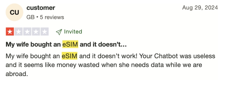 revolut esim recensione negativa trustpilot